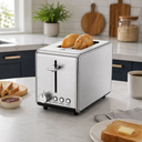 Zenith 77499 - Tostador de 2 Rebanadas con Ranuras Extra Anchas, Acero Inoxidable con Ajuste de Dorado y Bandeja de Migas Removible