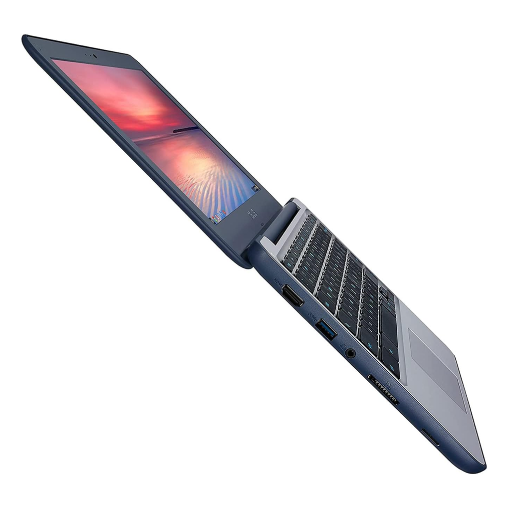 Asus Chromebook C202 11.6" HD - Intel Celeron N3060, 4GB RAM, 16GB Flash, ChromeOS - Blue/Silver (Grado A)