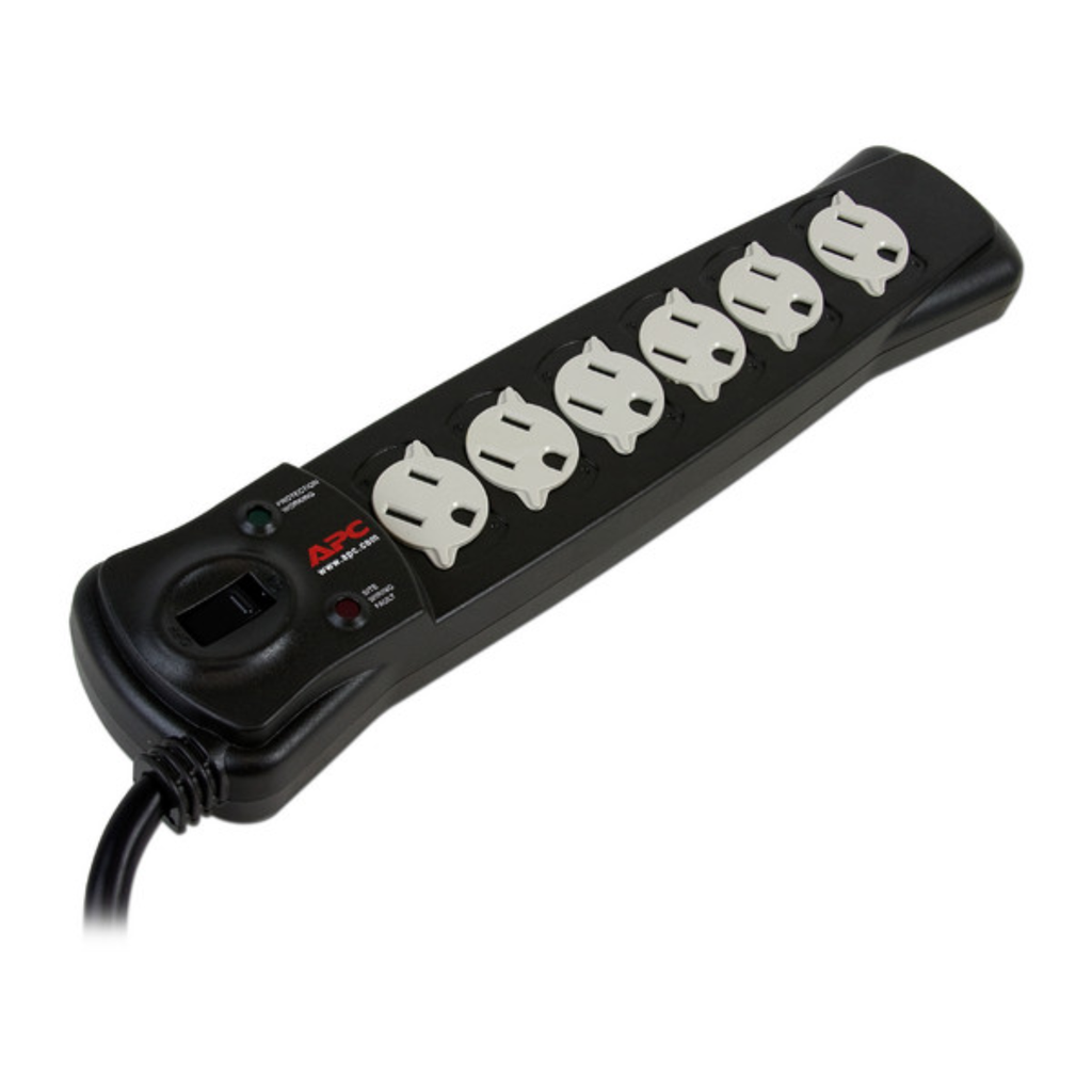 Supresor de Picos APC SurgeArrest Essential 6 Tomas 120V - Protección Profesional