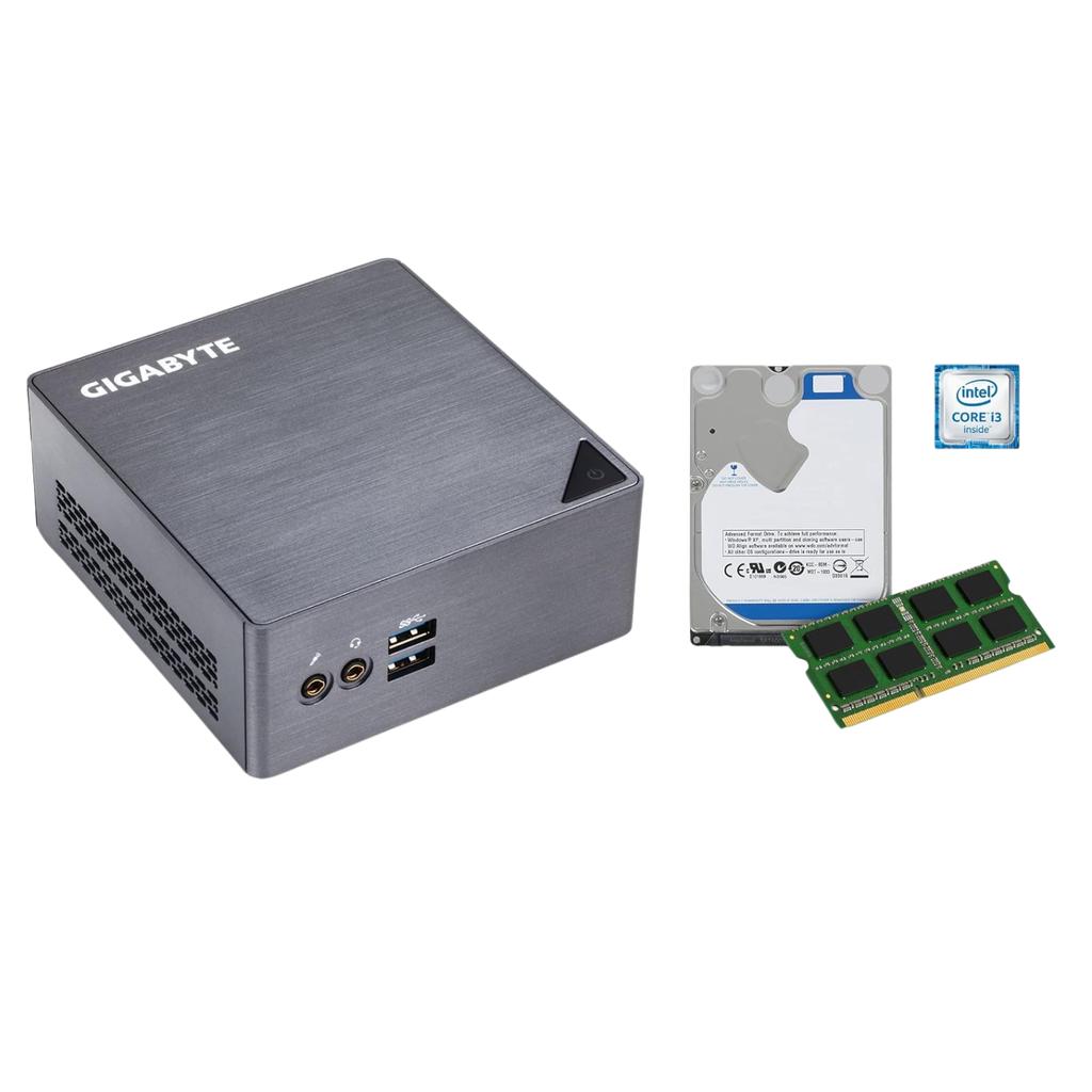 GIGABYTE BRIX s Mini PC Intel Core i3-6100U Soporte HDD/SSD 2.5" HDMI/Mini DP Reacondicionado
