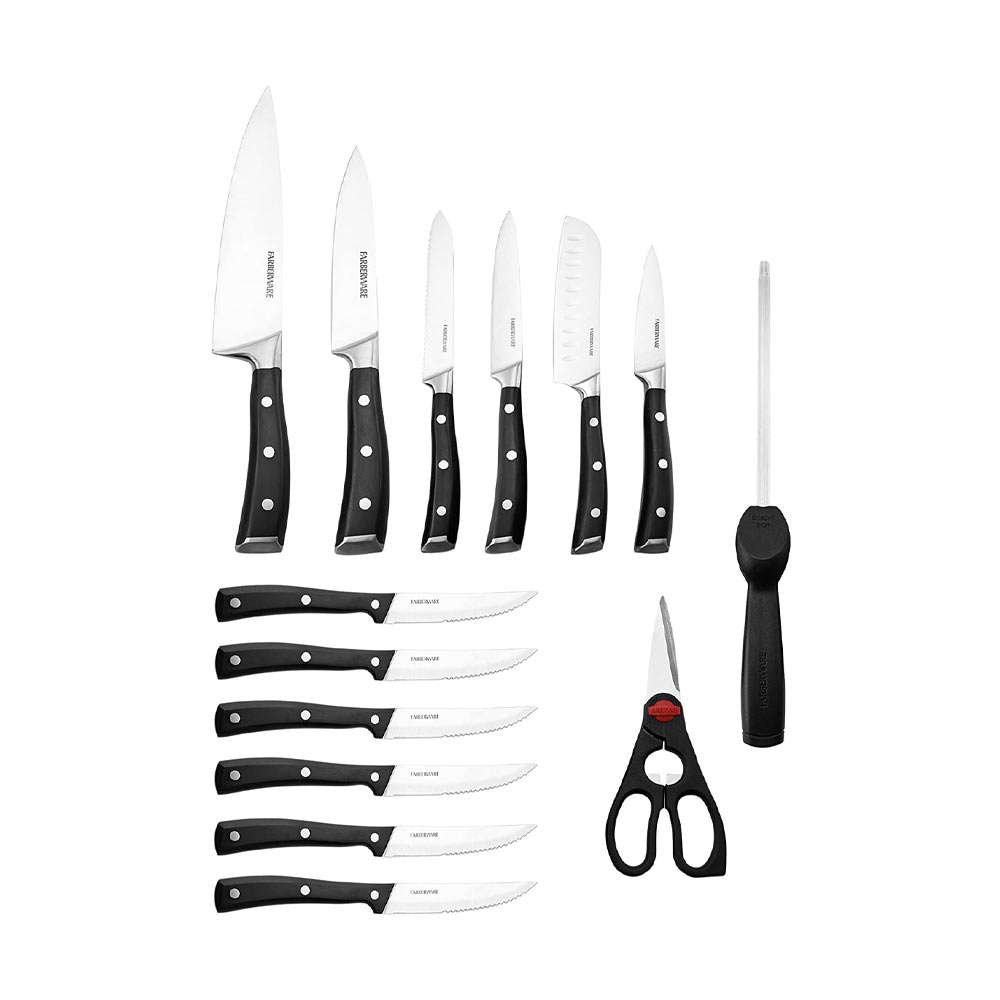 Juego de cuchillos Farberware 5152472 forjados de 15 piezas - Negro