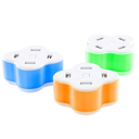 Cargador USB de Escritorio 4 Puertos 2.1A con Lámpara LED Multicolor y Cable de Alimentación