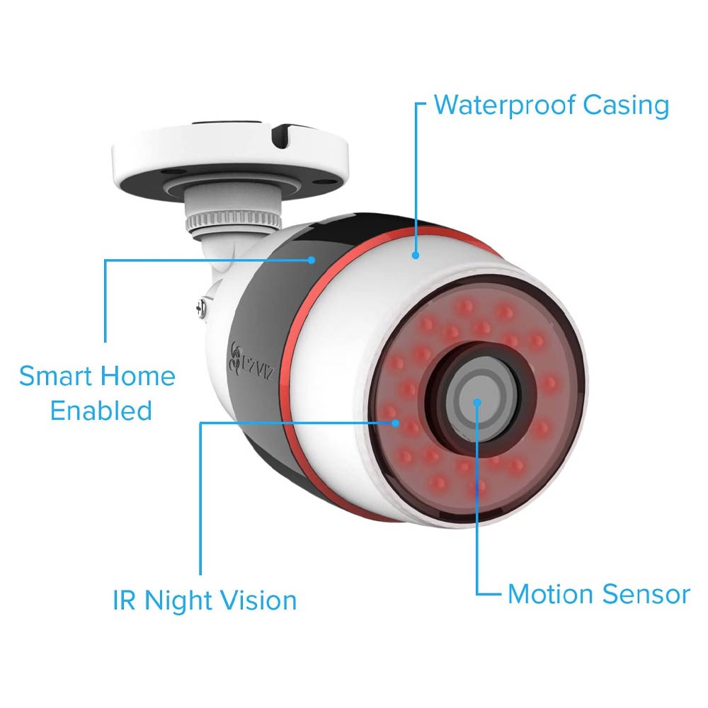 Cámara de vigilancia Ezviz Husky con Wi-Fi para exteriores 1080p con visión nocturna