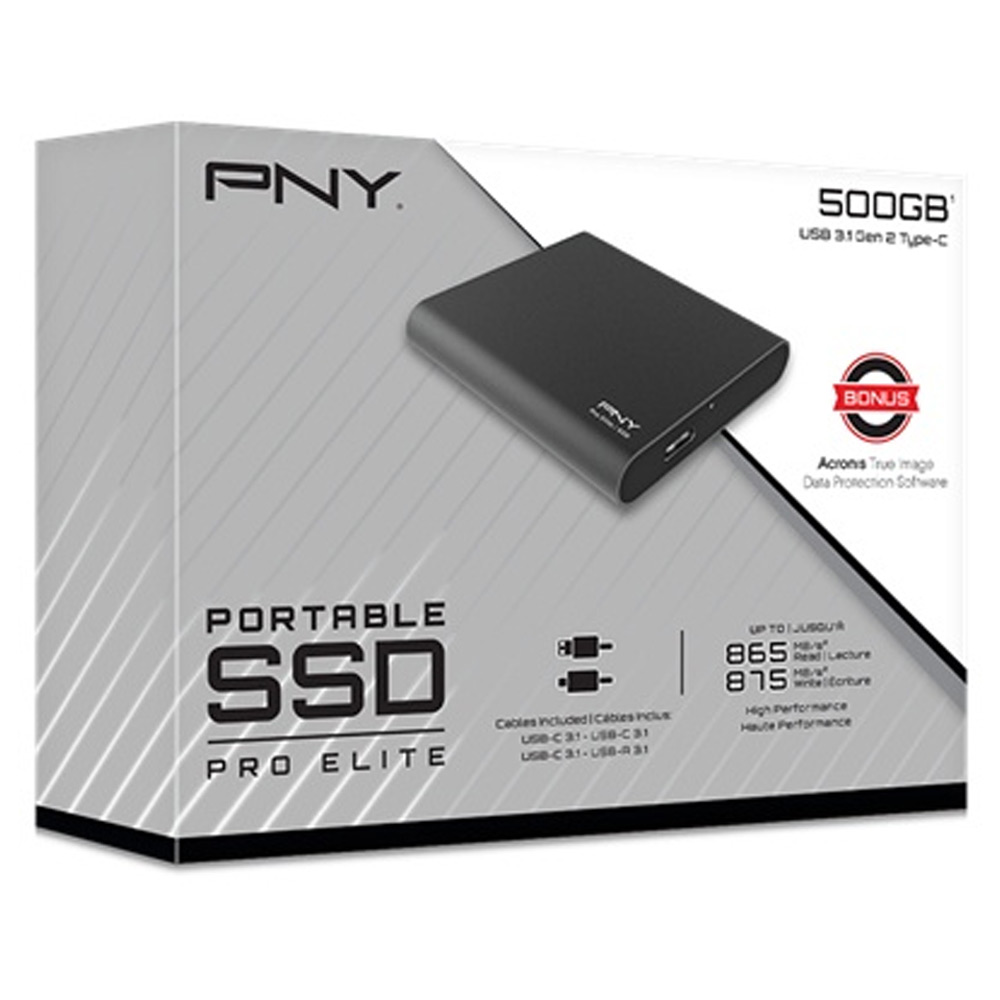 PNY Pro Elite 500 GB Portable Solid State Drive - External