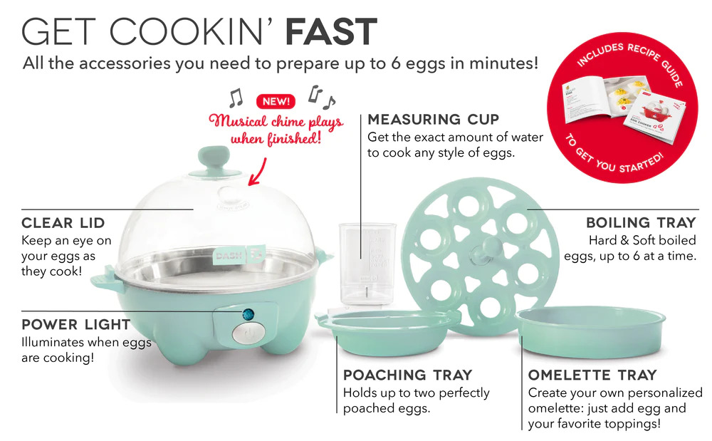 Dash Express Egg Cooker - Aqua Blue