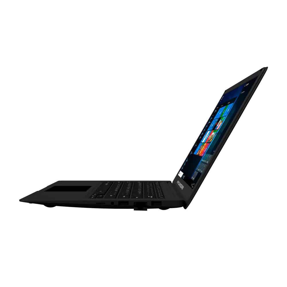 Hyundai Refurbished HyBook 14.1" 1366x768, N3350, 4GB RAM, 64GB + 1TB HDD, 0.3MP, RJ45, WiFi, BT 4.0, Windows 10 Home S Mode, 5000mAh, English, Black - Grade B