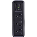 Supresor de Tensión CyberPower CSP300WU, 3 Contactos, 2 Puertos USB - Negro