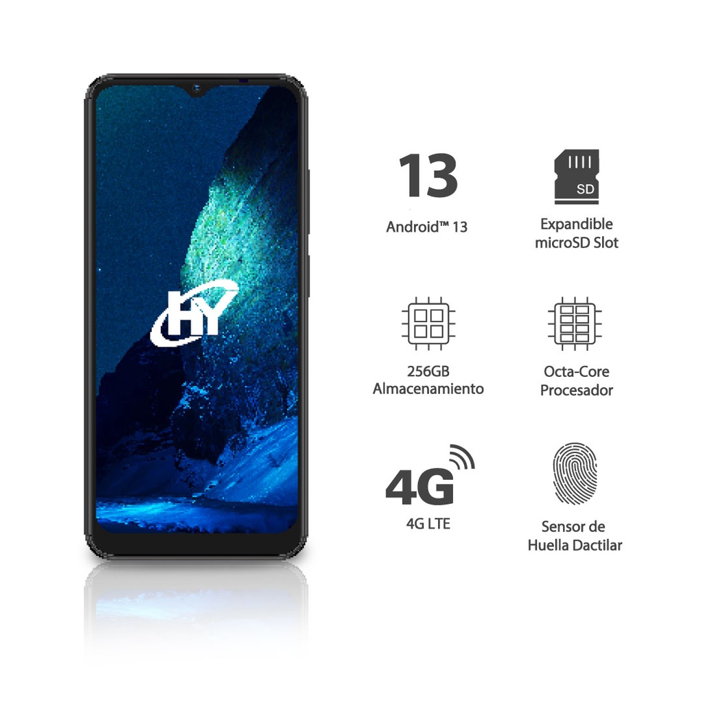 Smartphone HYLine Pro-X - Negro + SIMM Maya Móvil Eco por 30 días