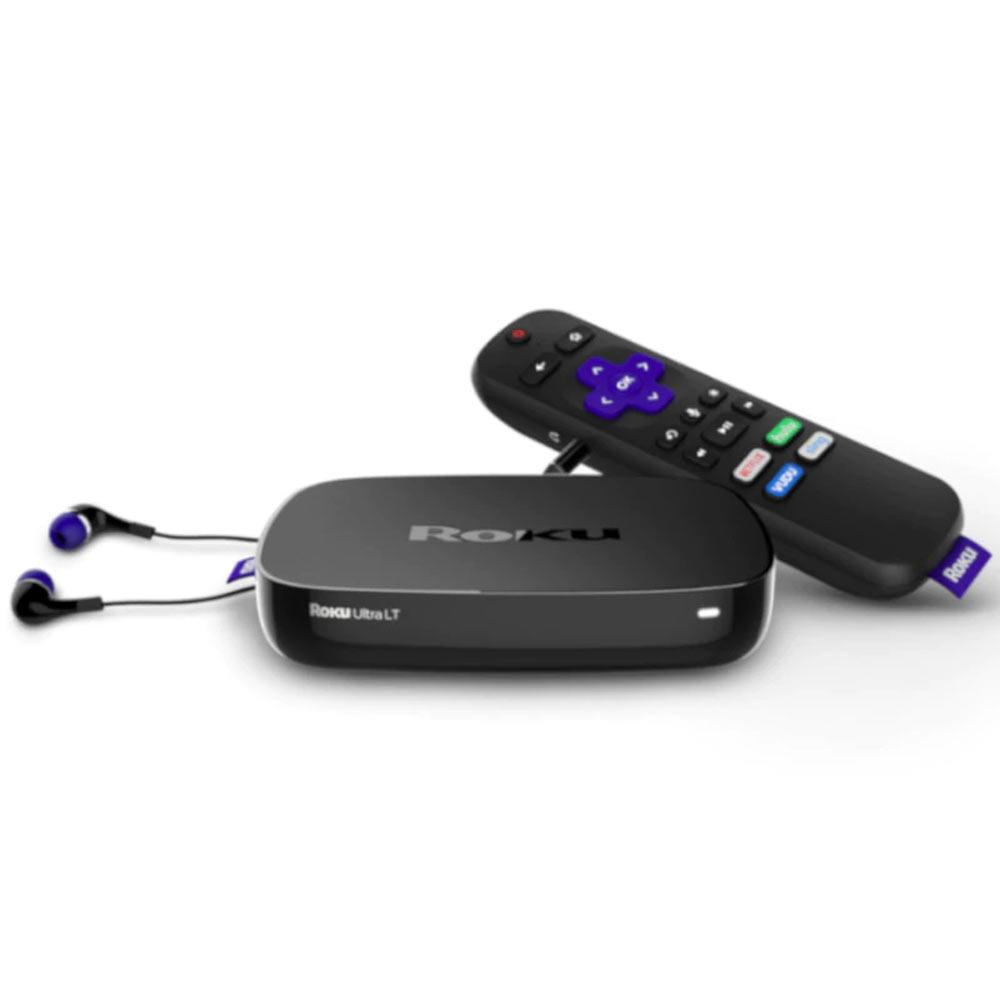 Roku LT Ultra 4660, 4K HDR, Auriculares JBL y control remoto de voz - Negro