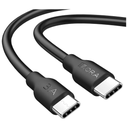 Cable USB-C a USB-C 1 Metro 3A Carga Rápida y Transferencia de Datos Color Negro