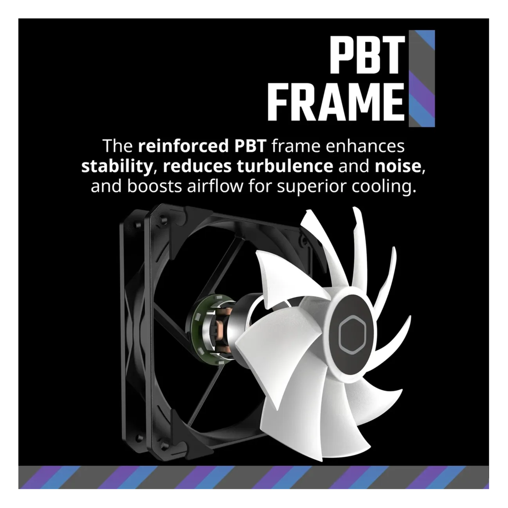 Cooler Master MF120 Lite FAN 120mm ARGB Dynamic PWM 1,750 RPM, Air Balance Blades, Hybrid