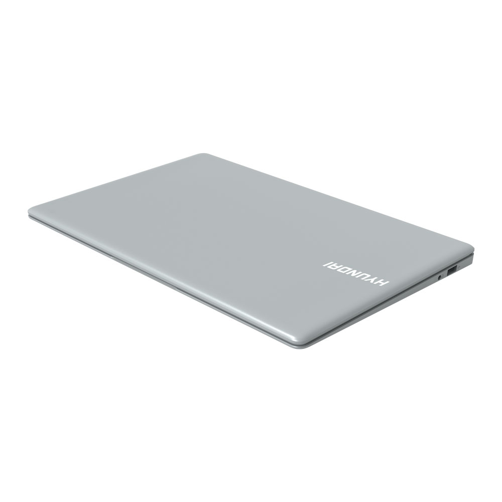 Refurbished Hyundai HyBook, 14.1" 1366x768 TN, Intel Celeron N3060, 4GB RAM, 64GB + 1TB HDD Storage, 0.3MP, Windows 10 Home S Mode, Bluetooth 4.0, WiFi, 5000mAh, Silver Grado C