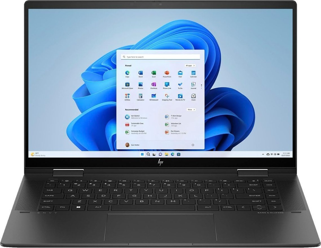 HP ENVY x360 15-FH0013 2-IN-1 Ryzen™ 5 7530U 256GB SSD 8GB 15.6 (1920x1080) TOUCHSCREEN IPS WIN11 NIGHTFALL BLACK Backlit Keyboard