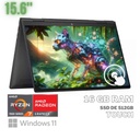 Refurbished - HP ENVY X360 15-FH0023DX 2-IN-1 AMD Ryzen™ 7 7730U 2.0GHz 512GB SSD 16GB 15.6" (1920x1080) TOUCHSCREEN BT WIN11 Webcam NIGHTFALL BLACK 0.7" thin, 3.06 lbs. *Grade A*