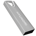 Memoria USB 64GB Hyundai Bravo Deluxe | USB 3.0 SuperSpeed | Cuerpo Metálico Plata | Resistente al Agua y Golpes | Nuevo Sellado | Para Video 4K, PC y Mac
