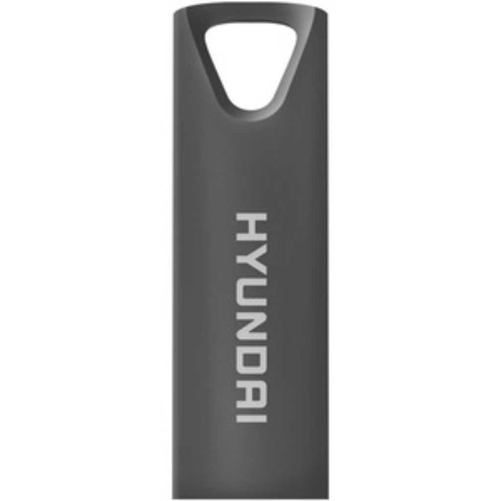 Memoria USB 16GB Hyundai Bravo Deluxe | Cuerpo Metálico Space Grey | USB 2.0 High Speed | Resistente y Compacta | Nuevo Sellado | Ideal para Llaveros y Profesionales