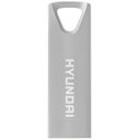 Memoria USB 32GB Hyundai Bravo Deluxe | Cuerpo Metálico Plata | USB 2.0 High Speed | Resistente y Elegante | Nuevo Sellado | Para Llaveros, PC y Mac