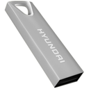 Memoria USB 32GB Hyundai Bravo Deluxe | Cuerpo Metálico Plata | USB 2.0 High Speed | Resistente y Elegante | Nuevo Sellado | Para Llaveros, PC y Mac