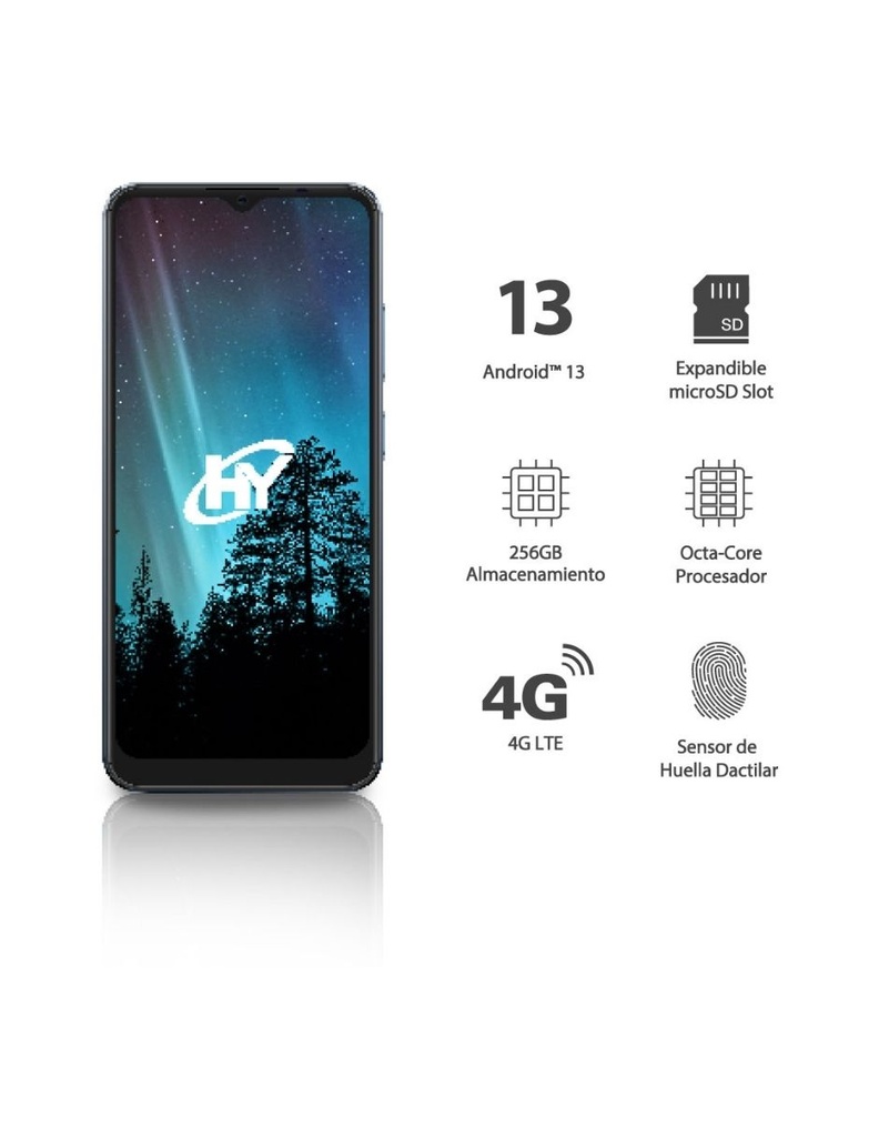 Celular HYLine Pro-X 8Gb, 256Gb 13MP/48MP, Android 13, Azul + Power Bank Energizer 10000mAh