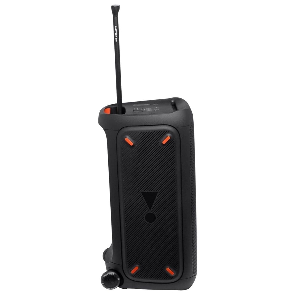 Bocina JBL PartyBox 310 con Bluetooth – 240W de Potencia, Luces LED, Batería Recargable, Ruedas Integradas y Sonido JBL Pro para Fiestas