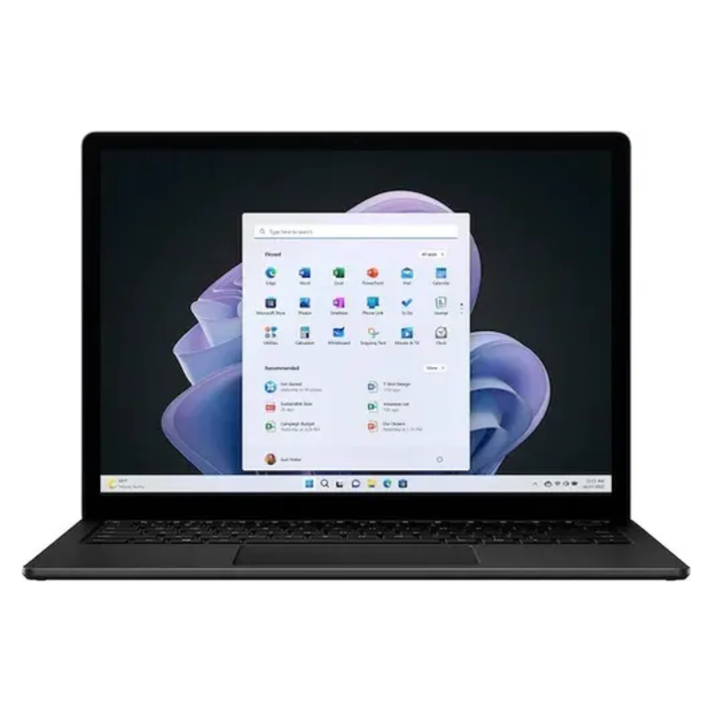 Factory Refurbished - MICROSOFT SURFACE LAPTOP-5 RETAIL INTEL EVO i7-1255U 8GB/ONBOARD 512GB/REMOVABLE-SSD MR 802.11AC+BT WEBCAM INTEL IRIS XE GRAPHICS 15.0IN PIXELSENSE/TOUCH W11H 2.8LBS BLACK **Grade A**