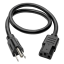 Cable de Alimentación Tripp Lite 91cm (3ft) Heavy Duty 15A 14AWG NEMA 5-15P a C13