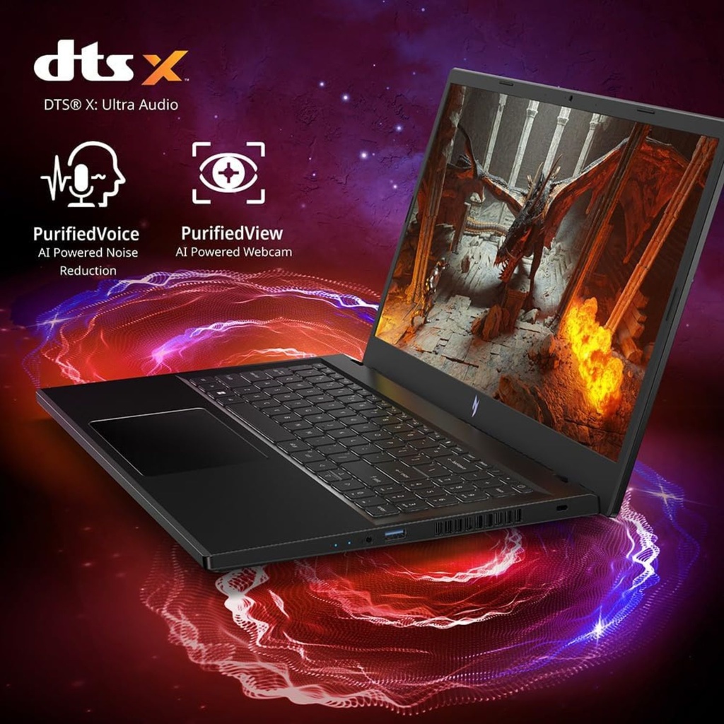 Acer Nitro V 15 ANV15-41-R2Y3 GAMING AMD Ryzen™ 5 7535HS 512GB SD016GB 15.6" (1920x1080) 144Hz WIN11 NVIDIA® RTX 4050 6144MB BLACK Backlit Keyboard