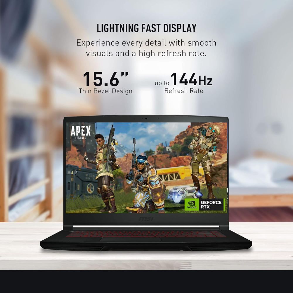 Laptop Gamer MSI Thin 15 15.6” FHD 144Hz – Intel Core i5-13420H, 16GB RAM, 512GB SSD, NVIDIA GeForce RTX 4060 8GB, Windows 11 – Color Gris