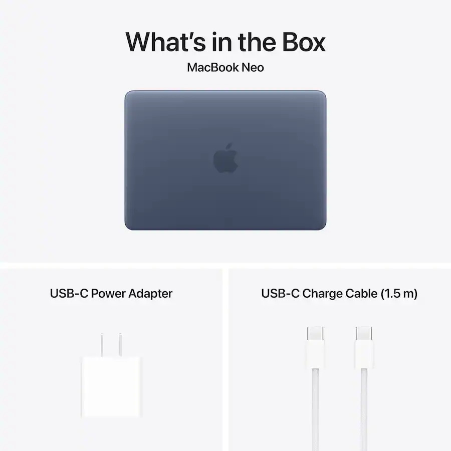 Apple 2026 MacBook Neo A18 Pro 6‑core CPU 5‑core GPU 256GB SSD 8GB 13" (2408x1506) Mac OS INDIGO