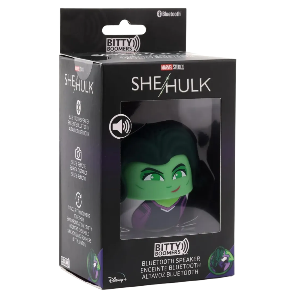 Bitty Boomers She-Hulk Bocina Bluetooth Mini Marvel Coleccionable Oficial