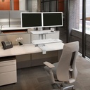 Ergotron WorkFit-S Desk Mount for Monitor, Keyboard - White