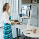 Ergotron WorkFit-S Desk Mount for Monitor, Keyboard - White