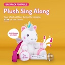 Singing Machine Portable Karaoke Machine for Kids, Plush Toy Backpack with Microphone -