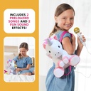 Singing Machine Portable Karaoke Machine for Kids, Plush Toy Backpack with Microphone -