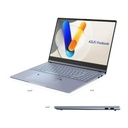 Asus VivoBook S 15 Core™ Ultra 7 155H 1TB SSD 16GB 15.6" 3K (2880x1620) OLED 120Hz WIN11 MIST BLUE RGB Backlit Keyboard MIL-STD 810H