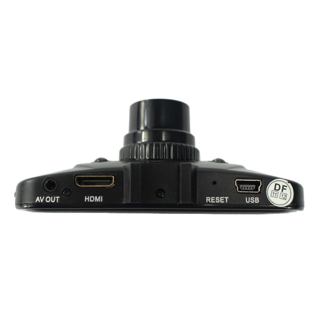 Cámara DashCam para Auto HD, pantalla de 2.7", lente de 120°,a 30fps, detección de movimiento y sensor G, Batería recargable, color negro
