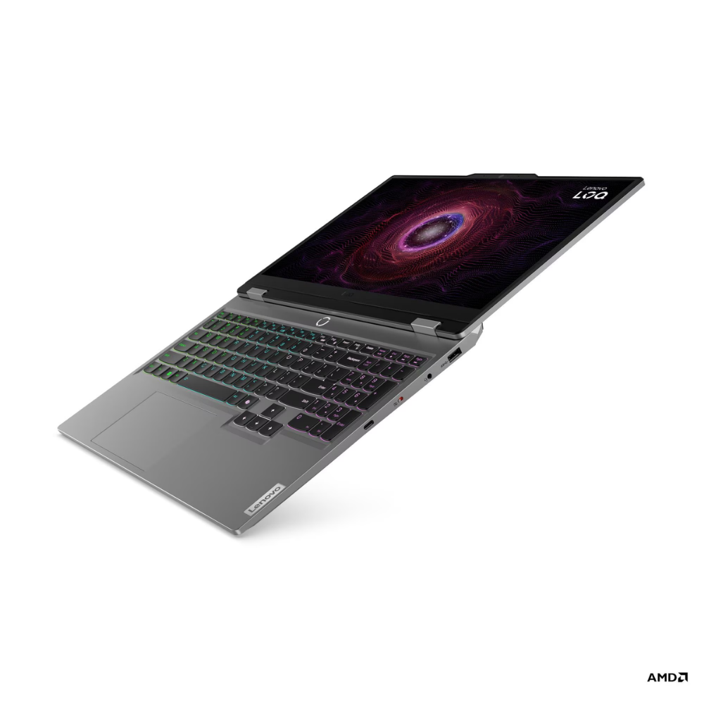 Lenovo LOQ 15ARP9 15.6" FHD IPS 144Hz Gaming Notebook - AMD Ryzen 7 7435HS 3.1GHz - 24GB DDR5 RAM - 512GB PCIe SSD - NVIDIA GeForce RTX 4050 6GB - Backlit Keyboard - Wi-Fi 6 - RJ-45 - EU Specs - Windows 11 Home - Luna Grey