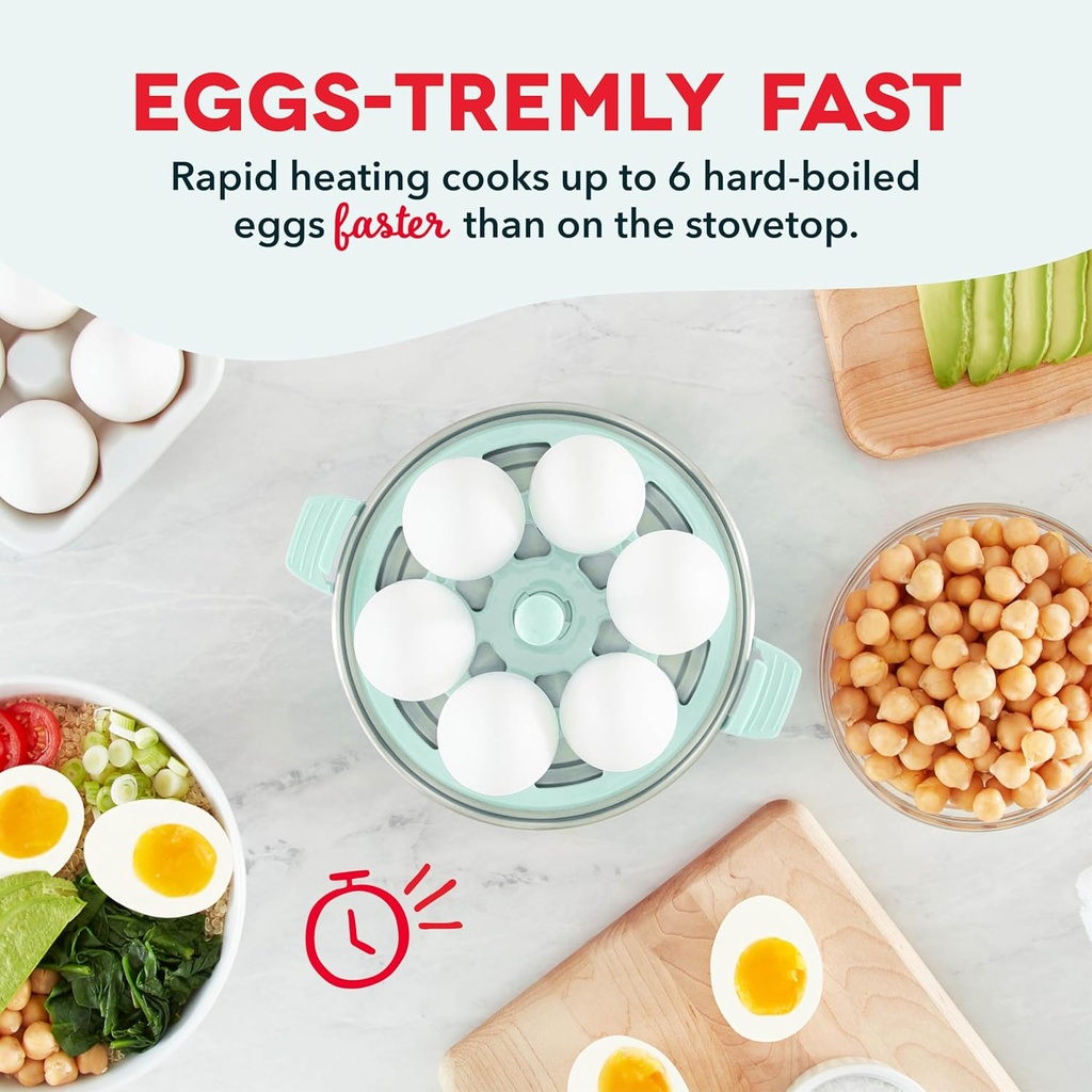 Dash - Express 6 Egg Cooker - Aqua Blue