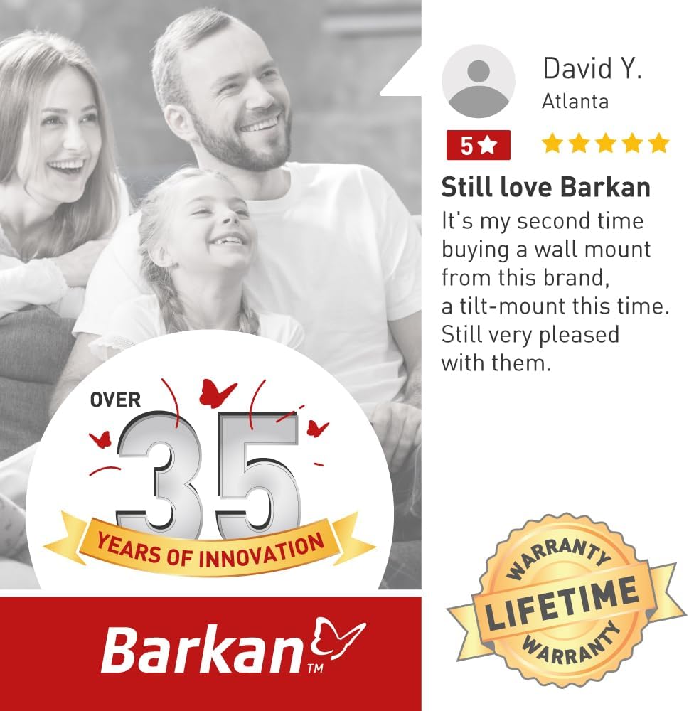 Barkan 32"-90" Flat Curved Fixed Wall mount
