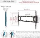 Barkan 32"-90" Flat Curved Fixed Wall mount