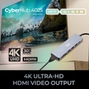 Adesso AUH-4025 Estación de acoplamiento USB C Adaptador multipuerto Tipo C Hub Soporta USB C a x1 4K HDMI, 3X USB-A 3.2, 1x PD, 1x Micro SD, 1x Lector de tarjetas SD