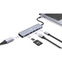 Adesso AUH-4025 Estación de acoplamiento USB C Adaptador multipuerto Tipo C Hub Soporta USB C a x1 4K HDMI, 3X USB-A 3.2, 1x PD, 1x Micro SD, 1x Lector de tarjetas SD