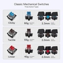 Redragon K630 Dragonborn 60% Teclado RGB para Juegos, Teclado mecánico Compacto de 61 Teclas con Interruptor café táctil, Soporte para Driver Profesional, Negro