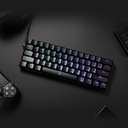 Redragon K630 Dragonborn 60% Teclado RGB para Juegos, Teclado mecánico Compacto de 61 Teclas con Interruptor café táctil, Soporte para Driver Profesional, Negro