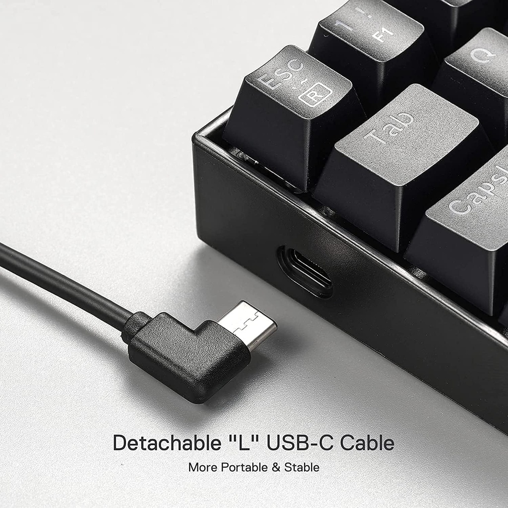 Redragon K630 Dragonborn 60% Teclado RGB para Juegos, Teclado mecánico Compacto de 61 Teclas con Interruptor café táctil, Soporte para Driver Profesional, Negro