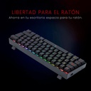 DRAGONBORN NEGRO: 60%, ESPAÑOL, MECANICO RED SWITCH + LUZ RGB 