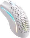 Redragon Mouse Gamer Storm Pro M808w-ks Blanco Wireless, Forma de Panal RGB, Inalámbrico 2.4 GHz Dongle USB/Cableado USB, 16,000 dpi - 8 Botones programables 