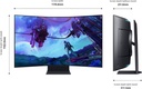 SAMSUNG 55" Odyssey Ark 2nd Gen 4K UHD 1000R Curved Gaming Monitor, 165Hz, 1ms, 4 Input Multi View, Quantum Mini-LED, AMD FreeSync Premium Pro, HDR 10+, Height Adjustable Screen, LS55CG970NNXGO