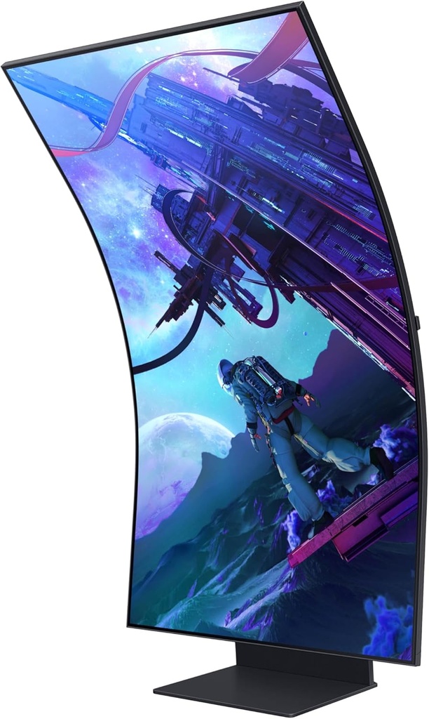 SAMSUNG 55" Odyssey Ark 2nd Gen 4K UHD 1000R Curved Gaming Monitor, 165Hz, 1ms, 4 Input Multi View, Quantum Mini-LED, AMD FreeSync Premium Pro, HDR 10+, Height Adjustable Screen, LS55CG970NNXGO