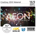 Aeon CineGrey 3D® Ceiling Ambient Light Rejecting EDGE FREE Fixed Frame Screen, 110" diag., 16:9, Viewing Size: 54.0" x 96.0"